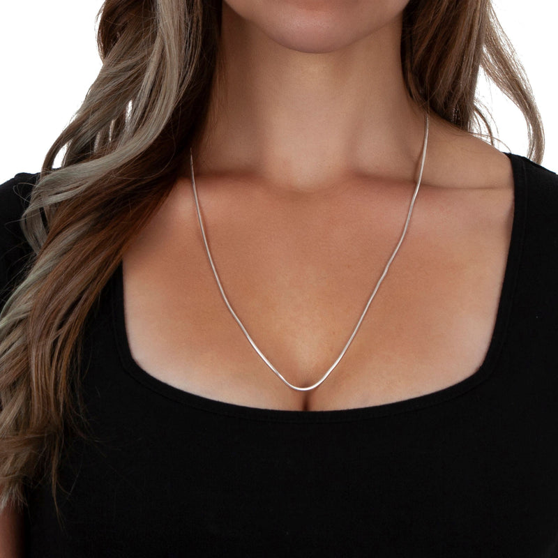 925 Sterling Silver Adjustable Round Snake Chain Necklaces - DailySale