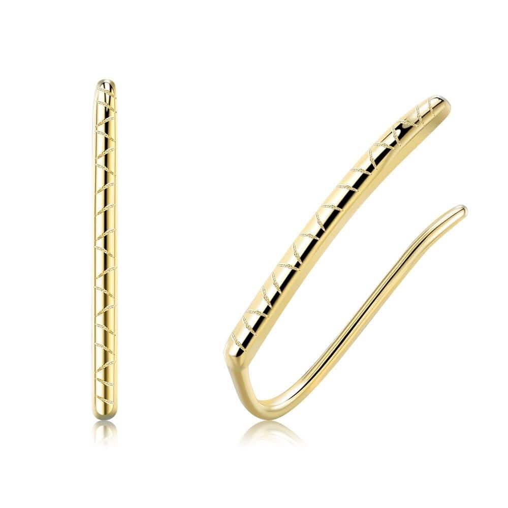 925 Sterling Silver Clip Earrings Earrings Gold - DailySale