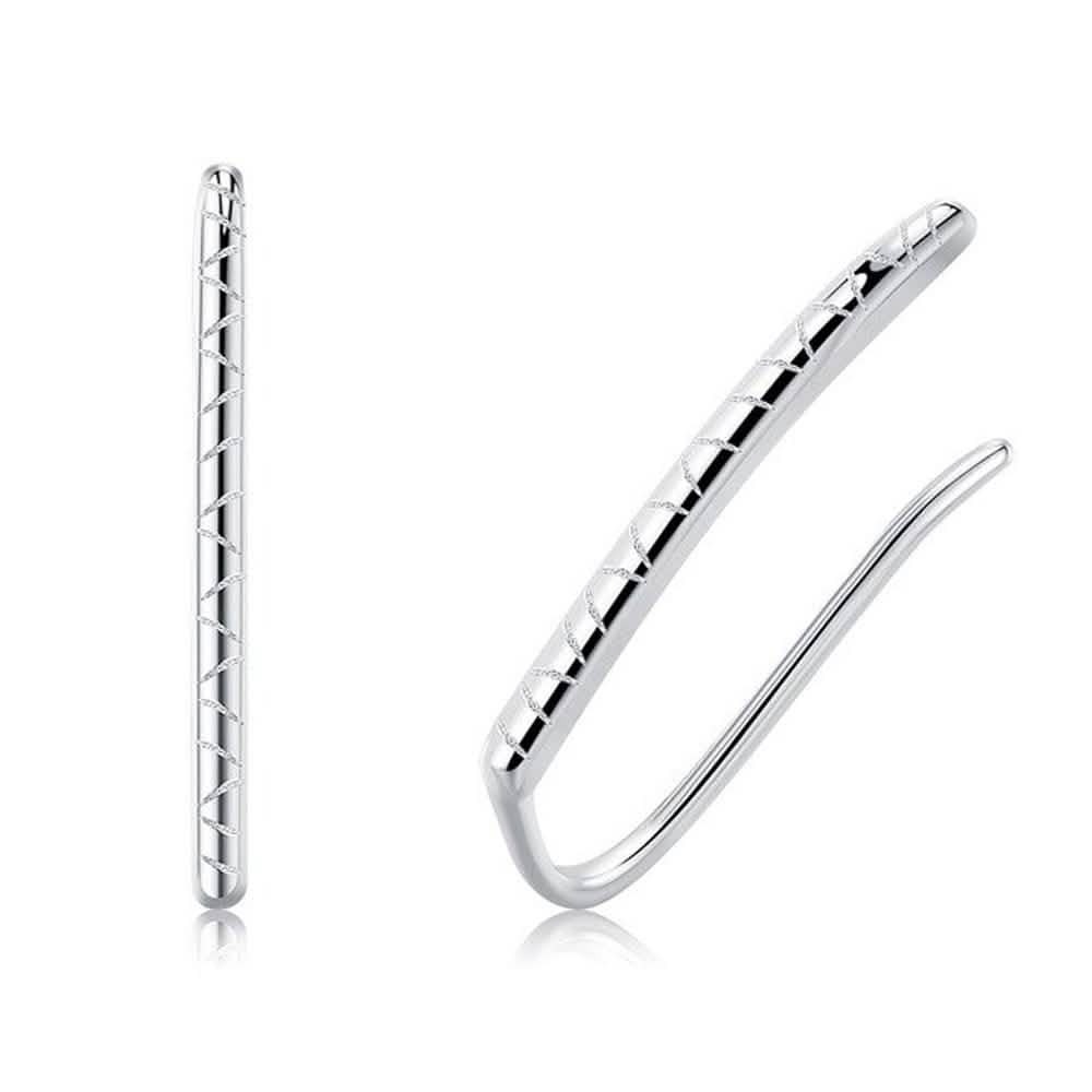 925 Sterling Silver Clip Earrings Earrings Silver - DailySale