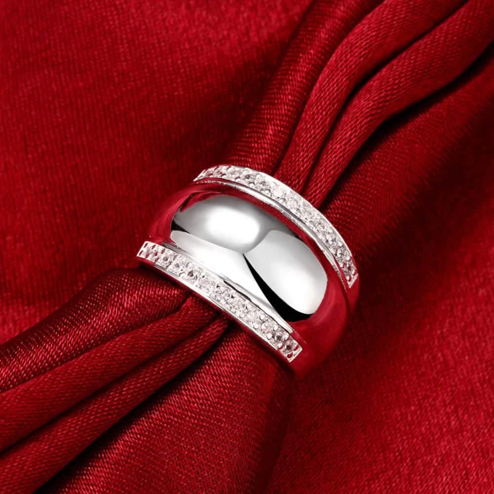 925 Sterling Silver Invisible Setting CZ AAAA Crystal Wedding Ring Rings - DailySale