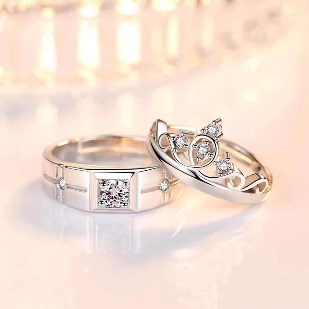 925 Sterling Silver New Jewelry Fashion Couple Ring Rings - DailySale