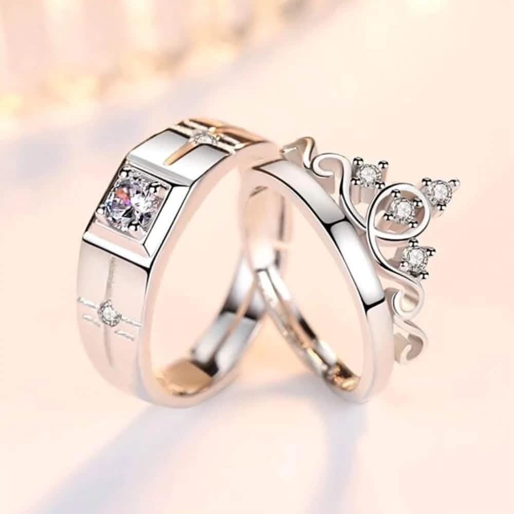 925 Sterling Silver New Jewelry Fashion Couple Ring Rings - DailySale