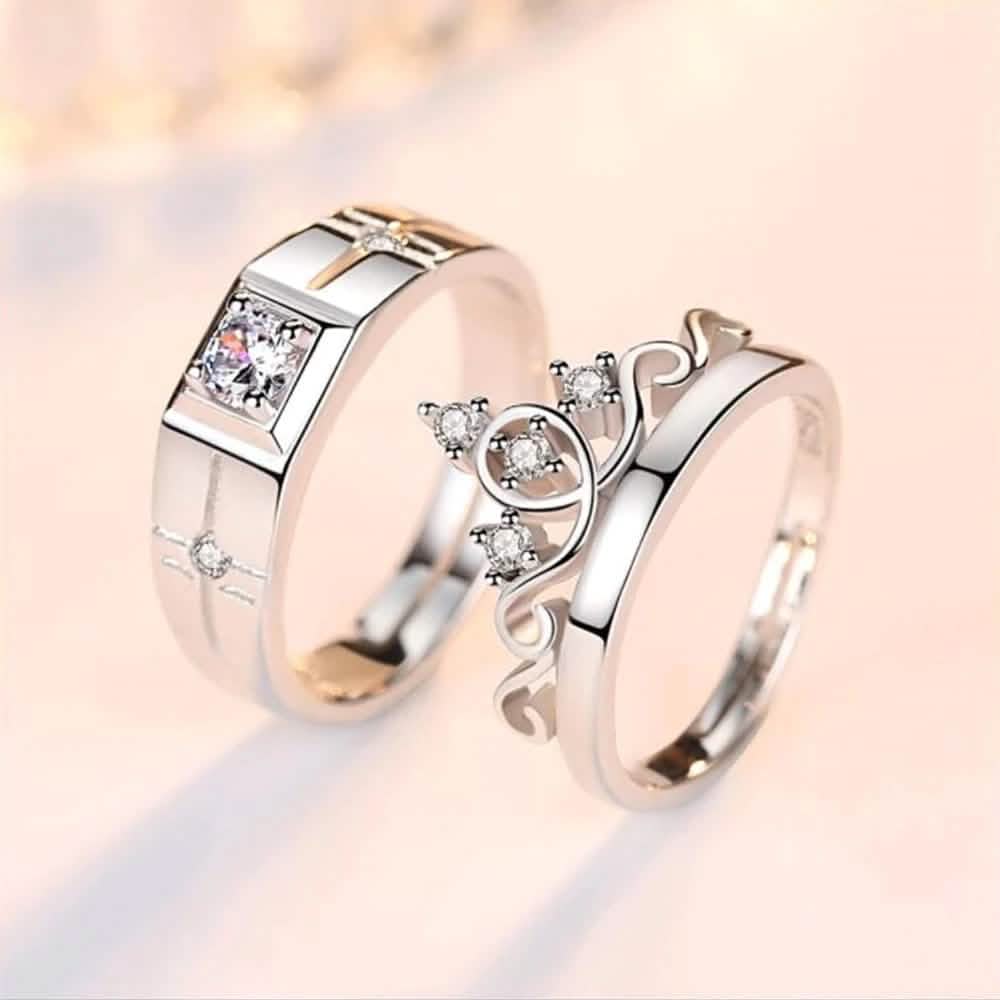 925 Sterling Silver New Jewelry Fashion Couple Ring Rings - DailySale