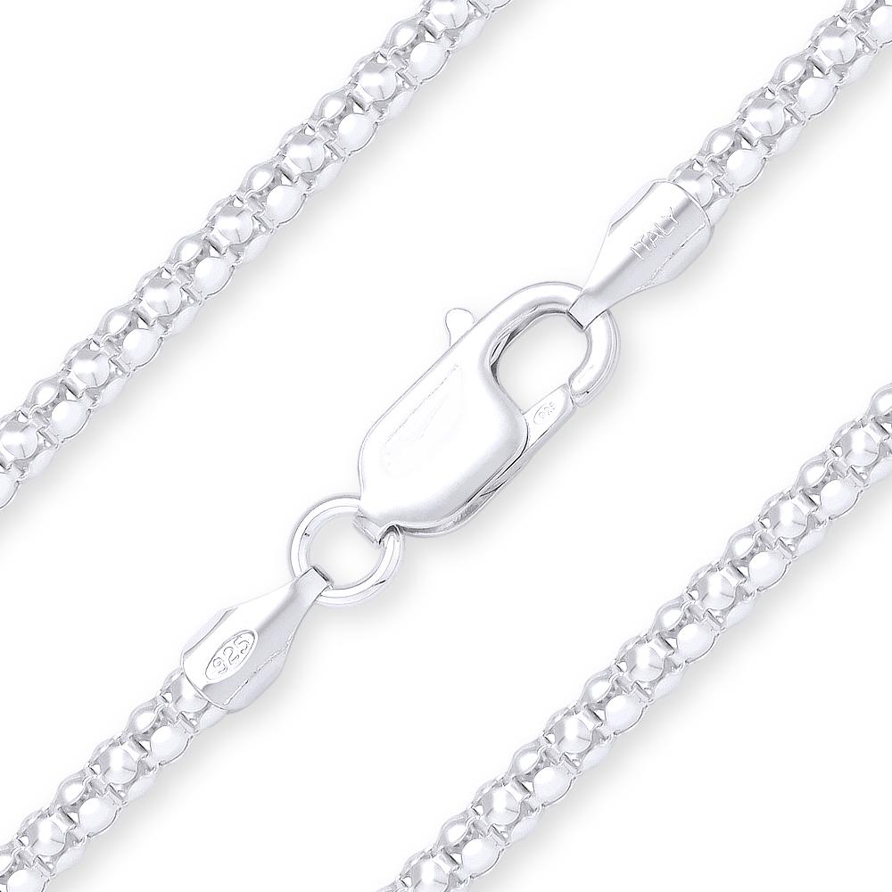 Adjustable Sterling Silver Pendant Chain Popcorn Design Slider Chain