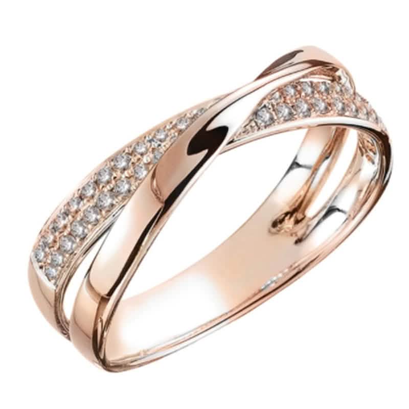 925 Sterling Silver Vintage Crystal Rings Rings Rose Gold 5 - DailySale