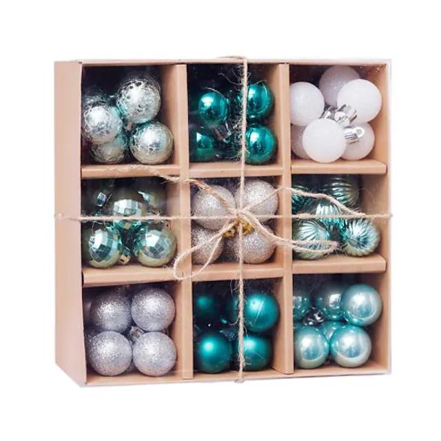 99-Piece: Christmas Balls Ornaments for Christmas Tree Gift Box Set Holiday Decor & Apparel Green - DailySale
