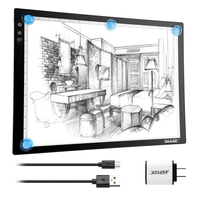 A3 Light Pad A3 LED Tracing Pad Ultra-Thin Drawing Pad Adjustable Brightness Art & Craft Supplies - DailySale
