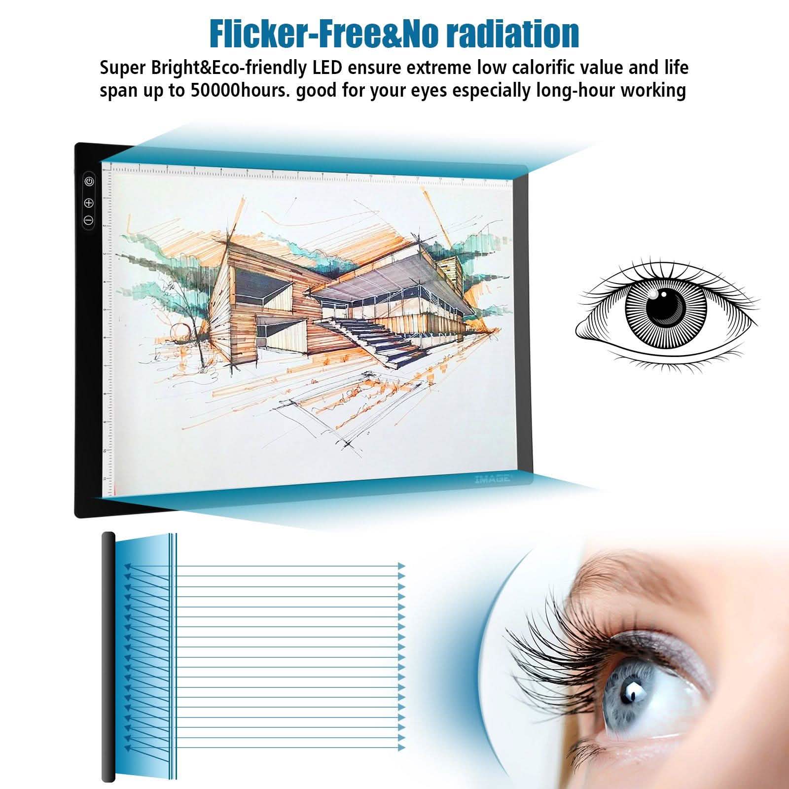 A3 Light Pad A3 LED Tracing Pad Ultra-Thin Drawing Pad Adjustable Brightness Art & Craft Supplies - DailySale