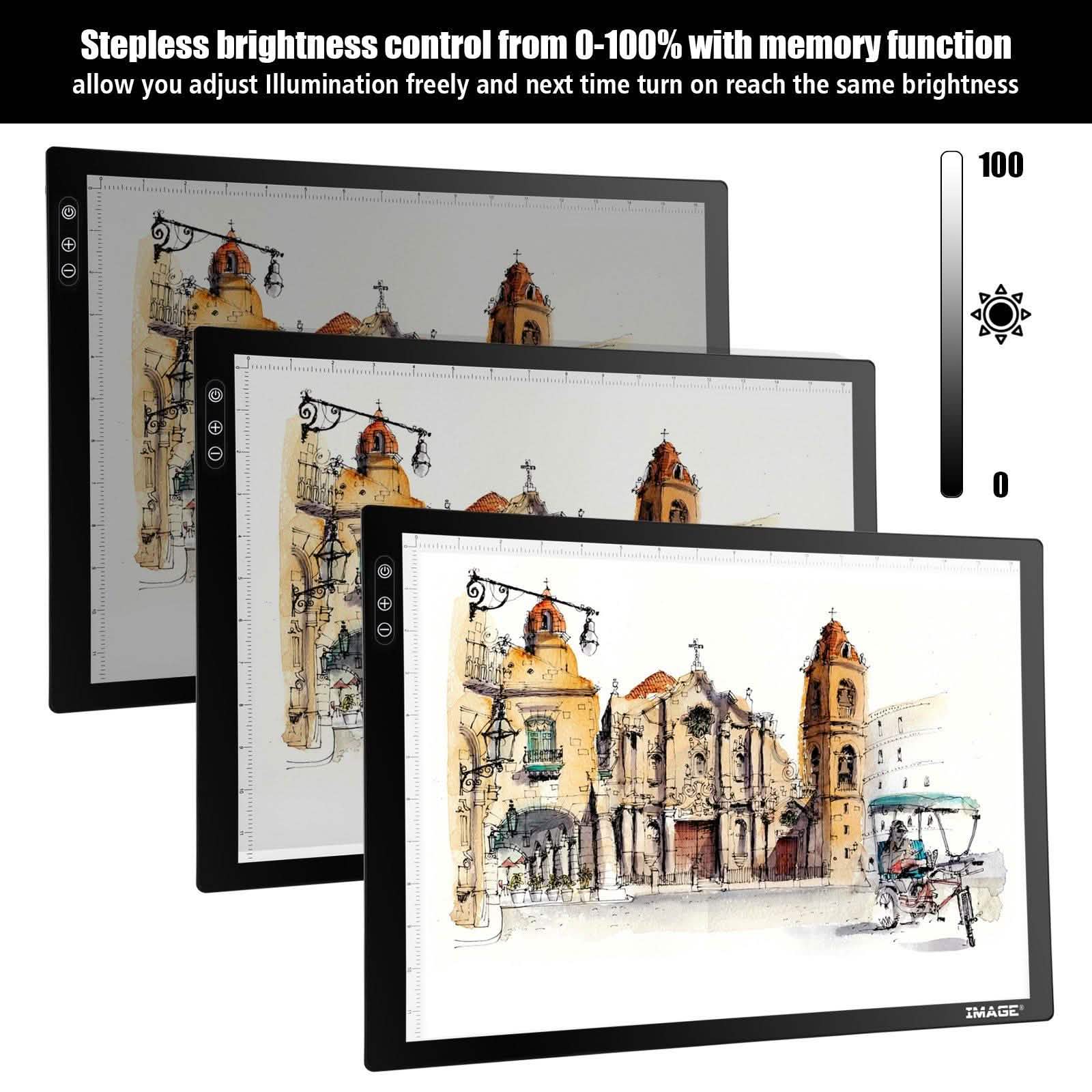 A3 Light Pad A3 LED Tracing Pad Ultra-Thin Drawing Pad Adjustable Brightness Art & Craft Supplies - DailySale