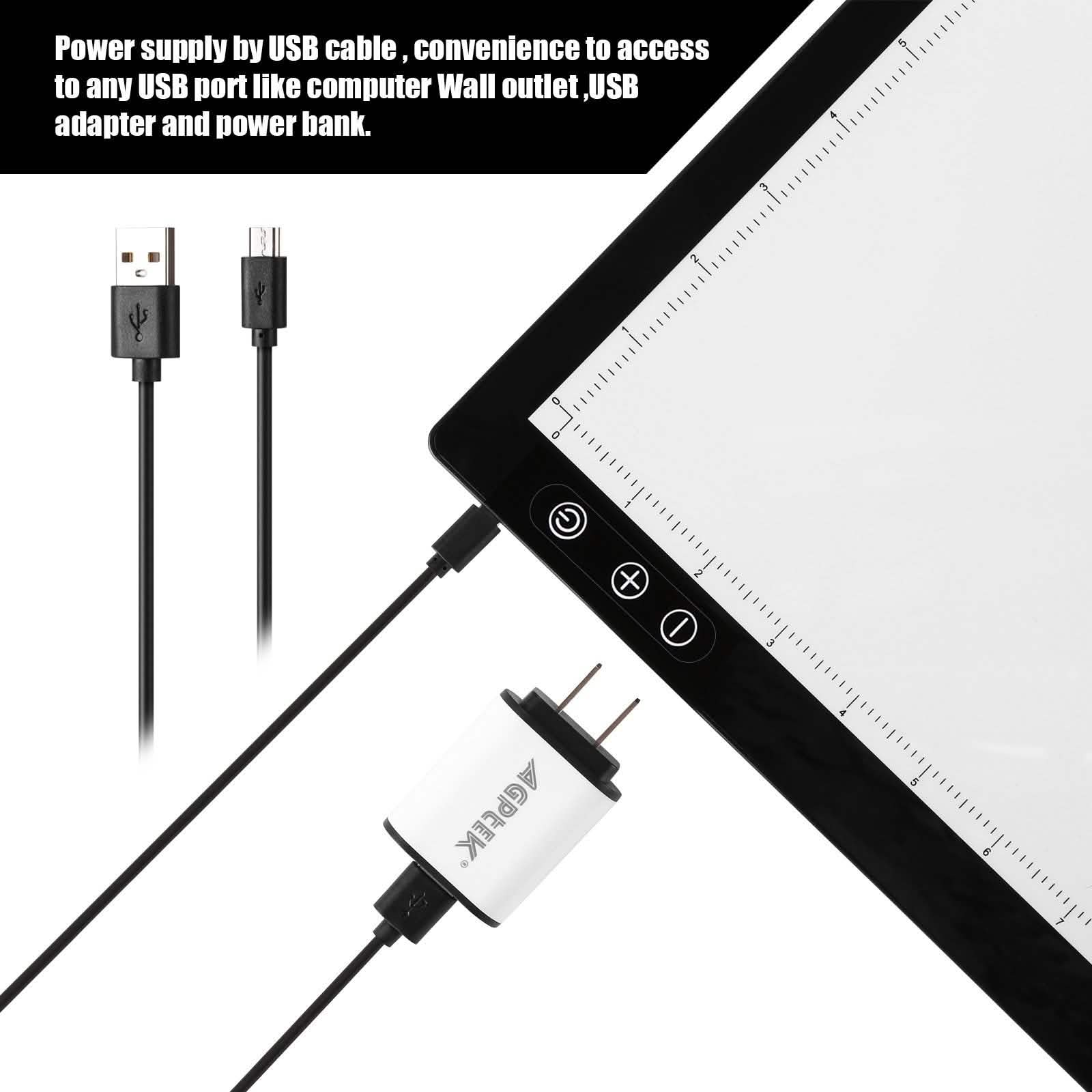 A3 Light Pad A3 LED Tracing Pad Ultra-Thin Drawing Pad Adjustable Brightness Art & Craft Supplies - DailySale