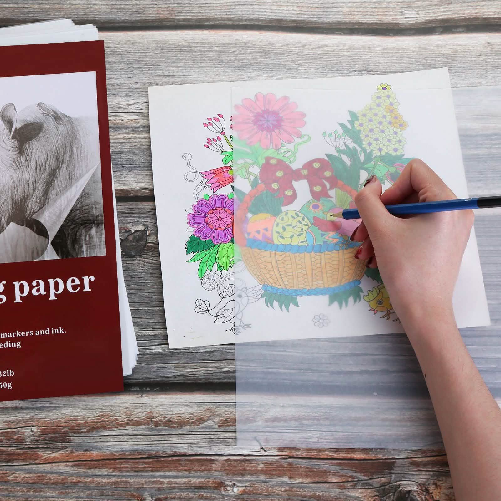 A4 Size 250 Sheets Translucent Vellum Paper for Tracing Sketching Drawing Animation Art & Craft Supplies - DailySale