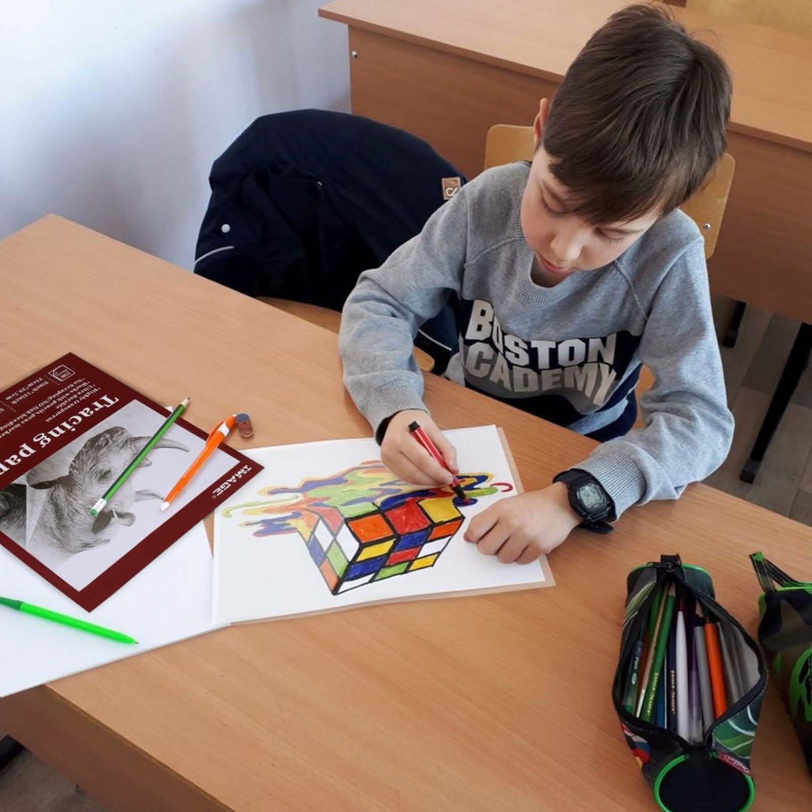 A4 Size 250 Sheets Translucent Vellum Paper for Tracing Sketching Drawing Animation Art & Craft Supplies - DailySale