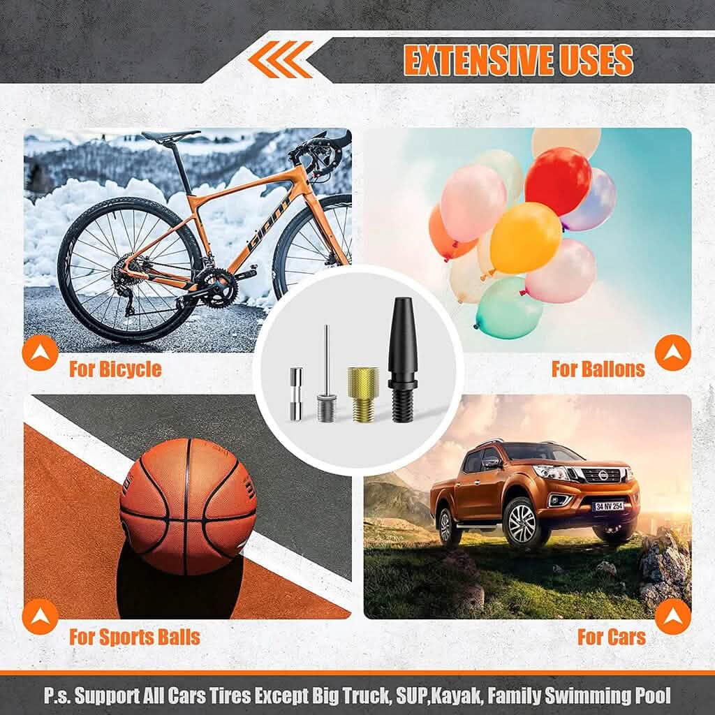 A6 Car Tire Inflator 12V DC Air Compressor Portable Multifunctional Tire Pump 3 LED Lights Automotive - DailySale