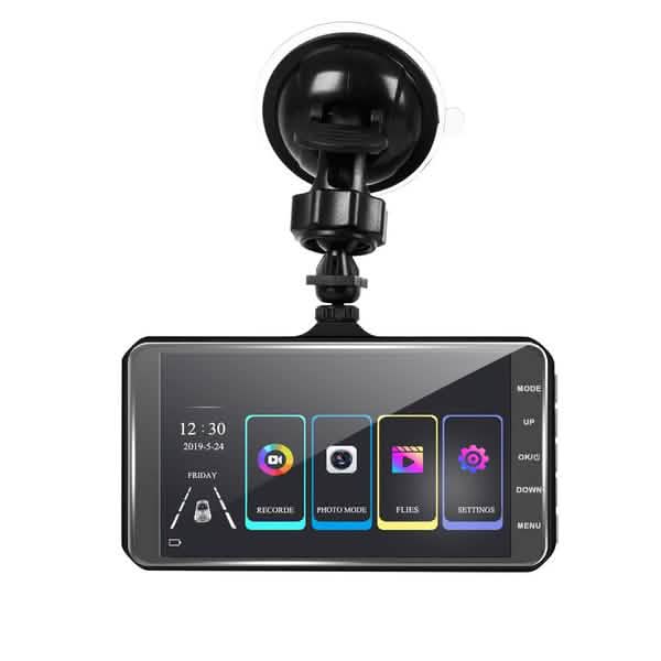 A6T 4-Inch 170° Wide Angle Full HD 1080P Car DVR Dual Lens Dash Cam Rear View Camera Video Recorder with Touch Screen Automotive - DailySale