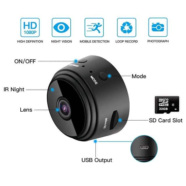 A9 IP Camera Full HD 1080P Mini Camera Cameras & Drones - DailySale