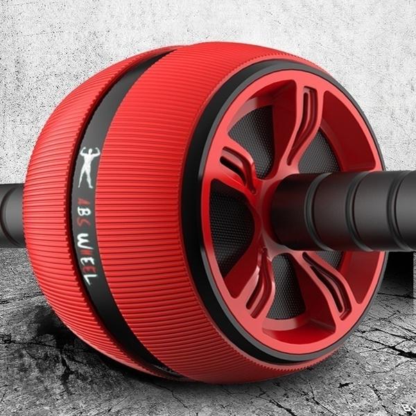 ABS Abdominal Roller Wheel Workout Fitness Red - DailySale