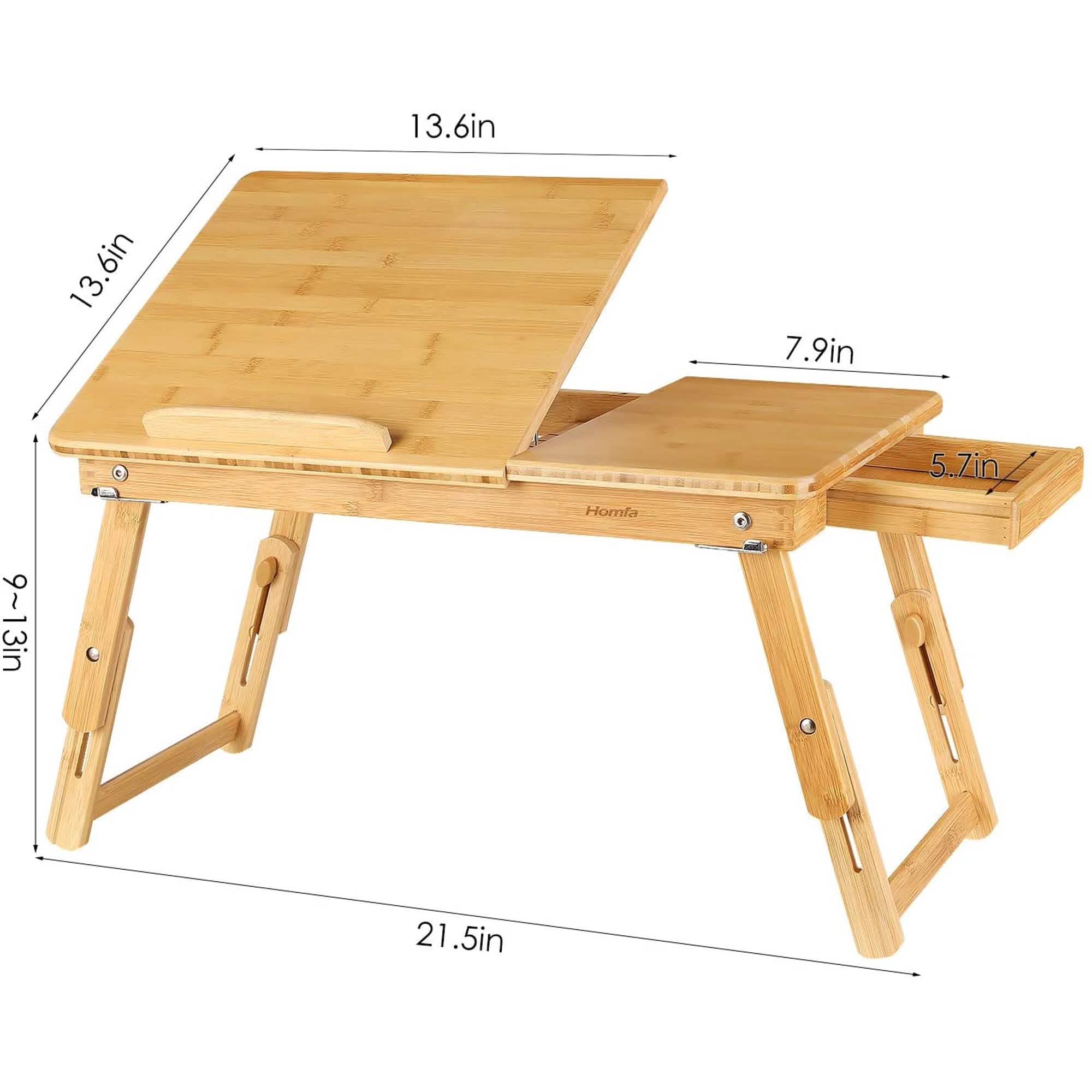 Adjustable Bamboo Laptop Desk Computer Accessories - DailySale