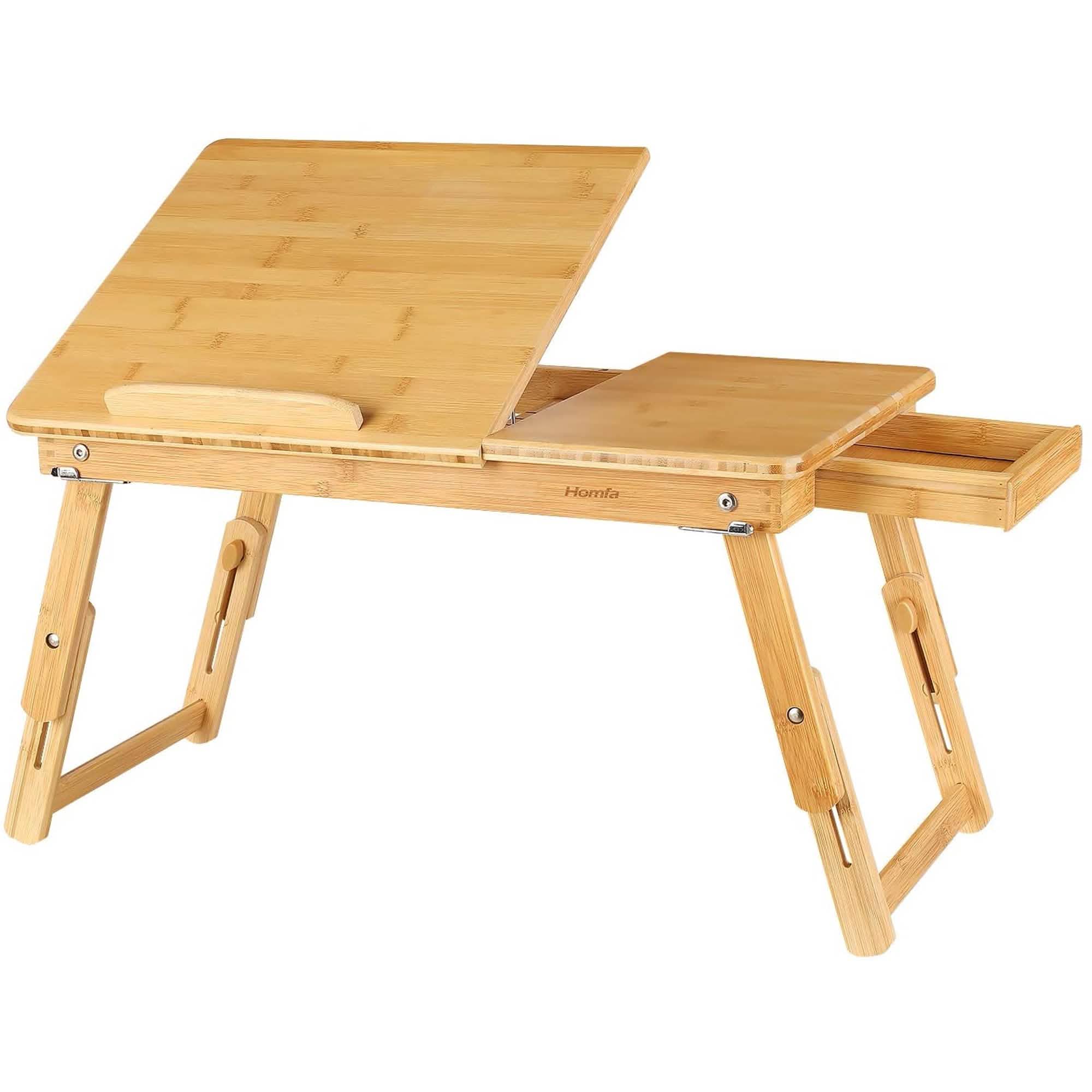 Adjustable Bamboo Laptop Desk Computer Accessories - DailySale