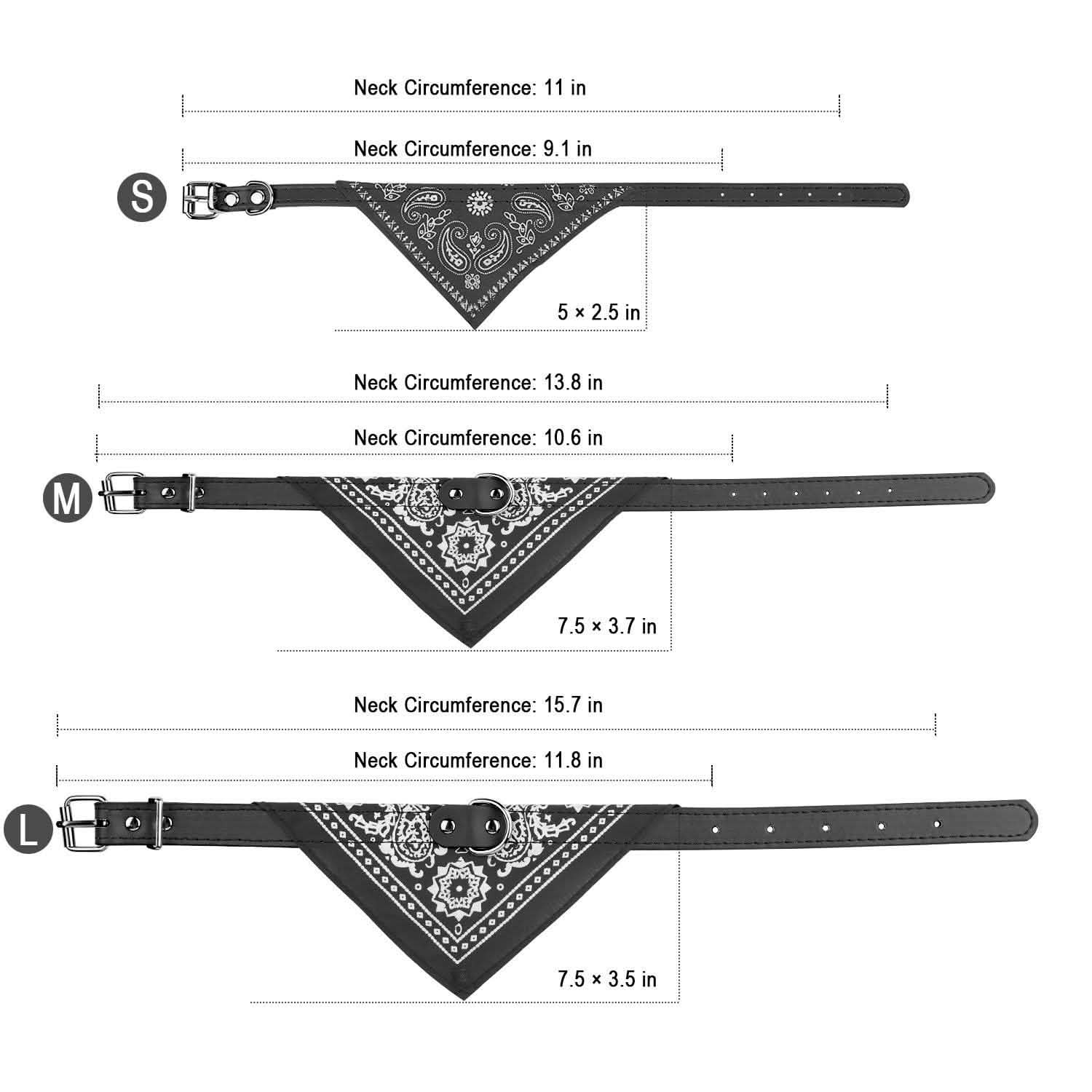 Adjustable Bandana Leather Pet Collar Pet Supplies - DailySale