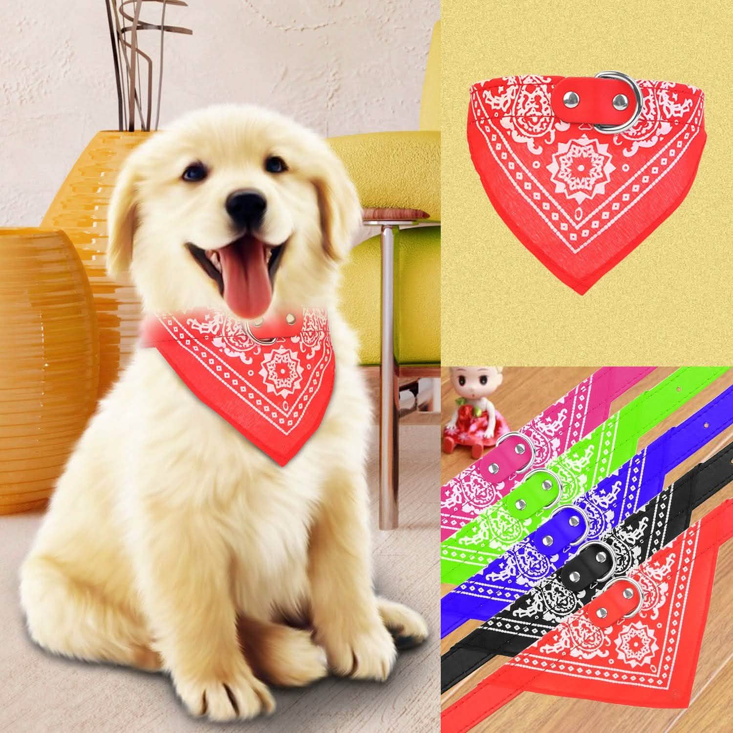 Adjustable Bandana Leather Pet Collar Pet Supplies - DailySale