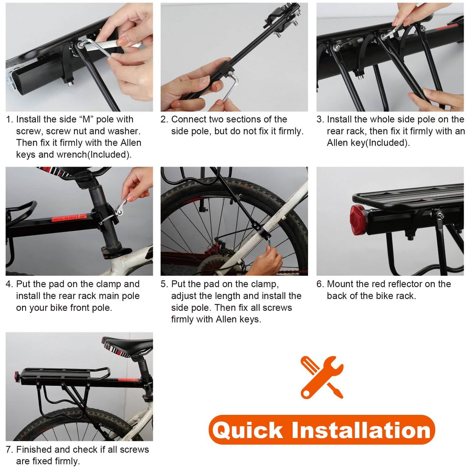 Adjustable Bike Cargo Rack Sports & Outdoors - DailySale