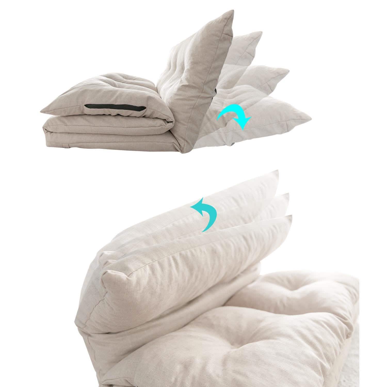 Adjustable Fabric Folding Chaise Lounge Sofa Floor Couch and Sofa Furniture & Decor - DailySale