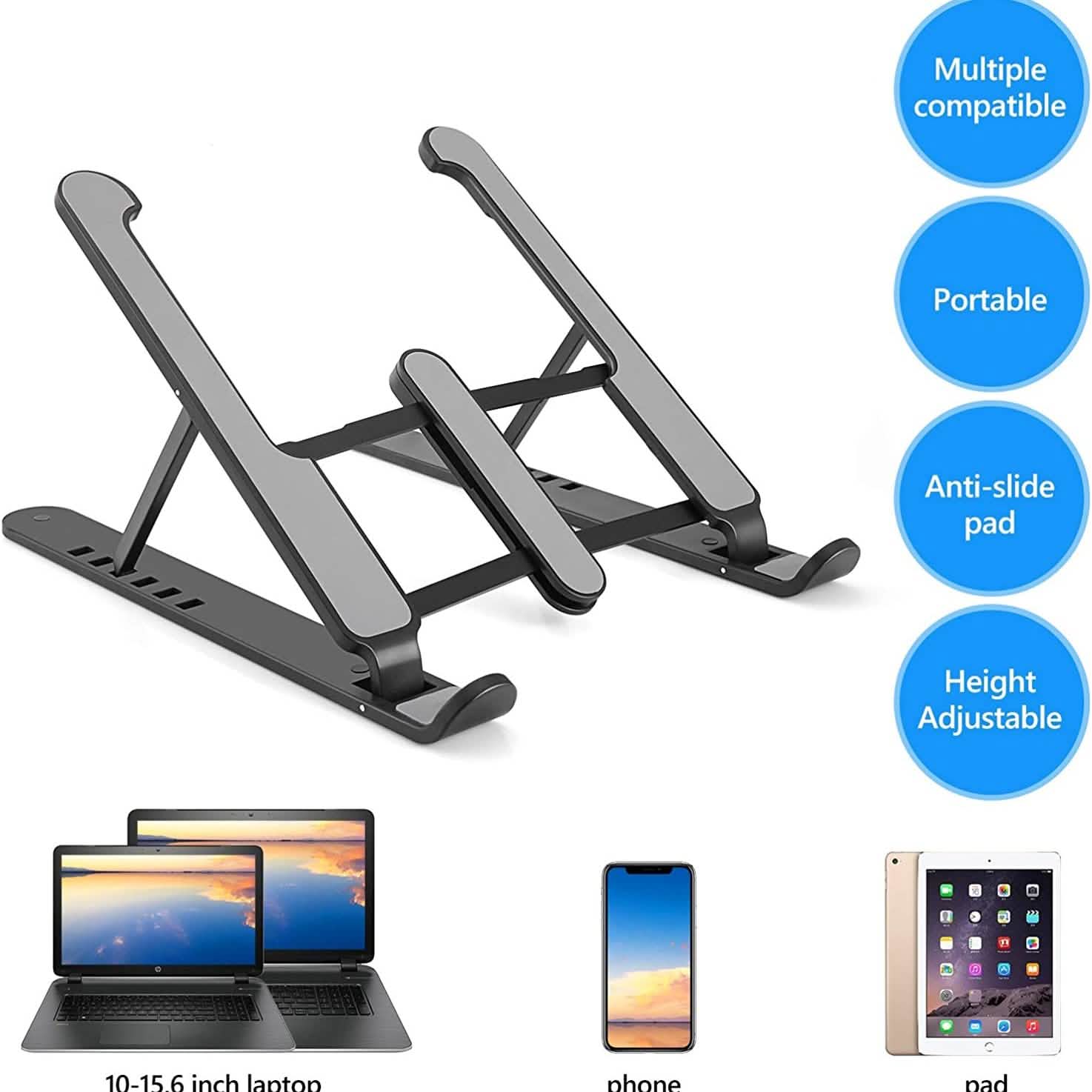 Adjustable Foldable Laptop Stand Computer Accessories - DailySale