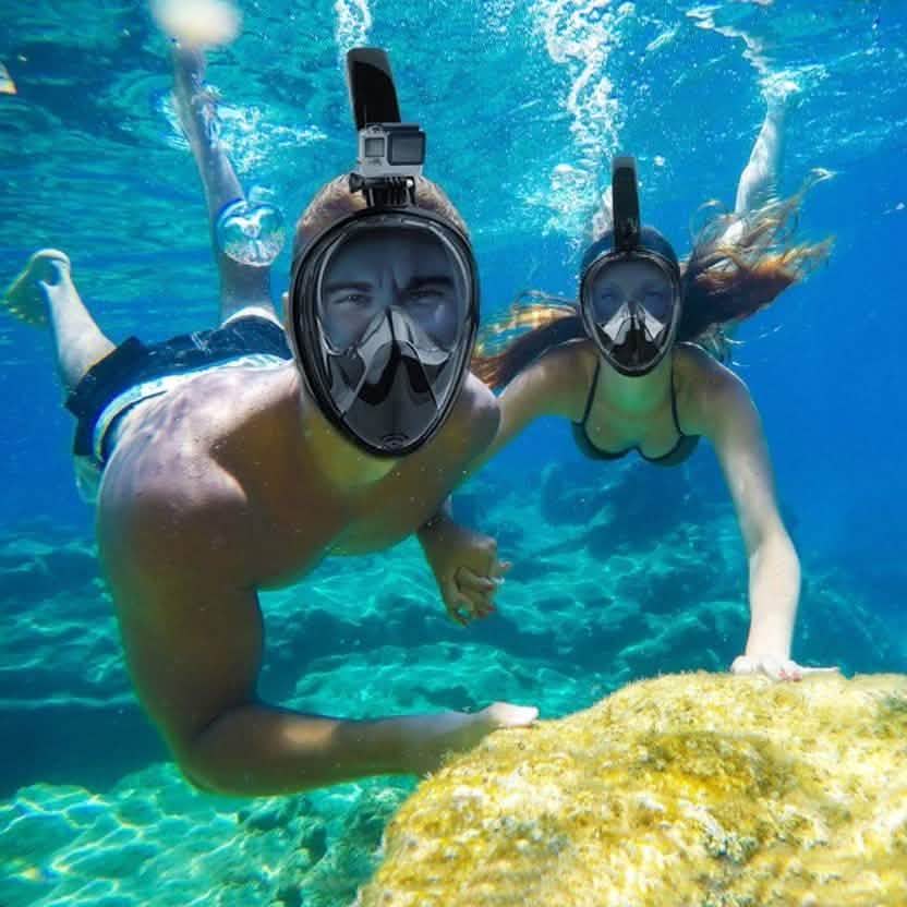 Adjustable Full-Face Snorkel with Attachment for Sports Camera Sports & Outdoors - DailySale