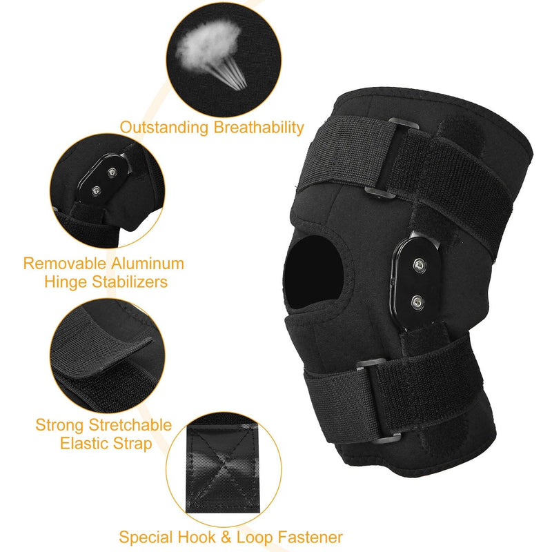 Adjustable Open Patella Compression Knee Brace Wellness - DailySale
