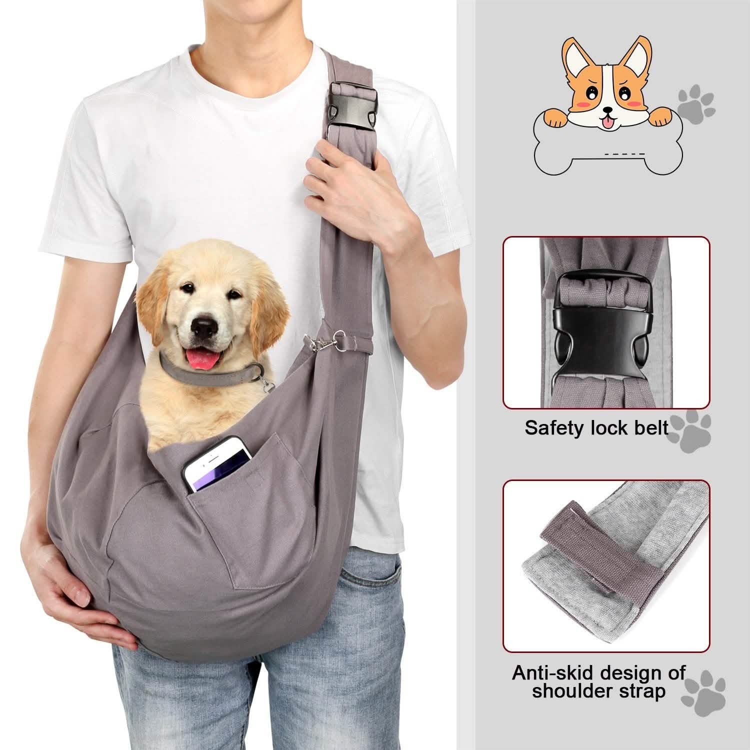 Adjustable Pet Sling Carrier Pet Supplies - DailySale