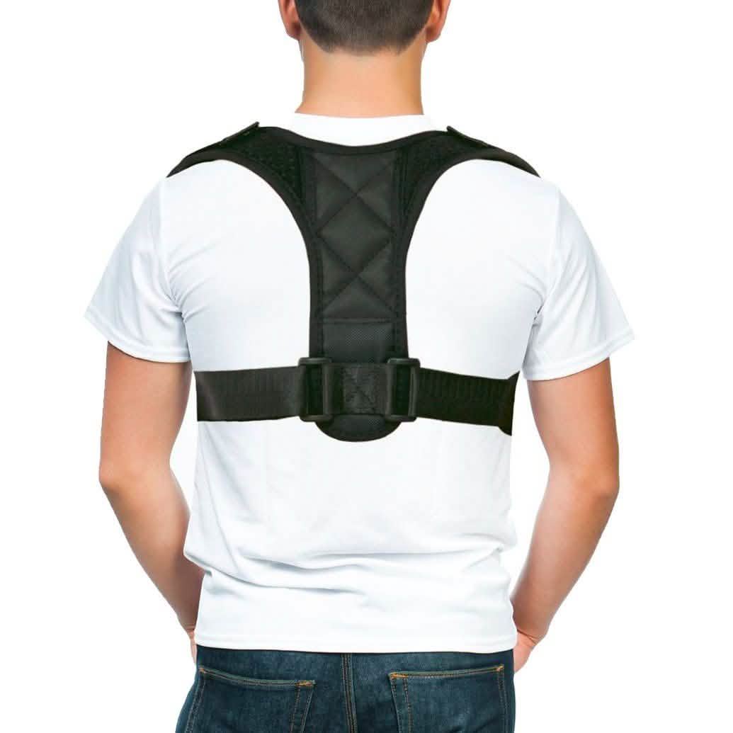 Adjustable Posture Clavicle Support Corrector Back Shoulders Brace Wellness - DailySale