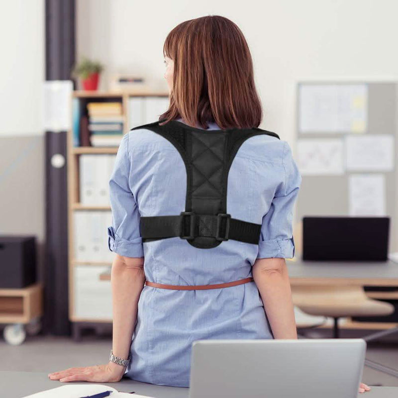 Adjustable Posture Clavicle Support Corrector Back Shoulders Brace Wellness - DailySale