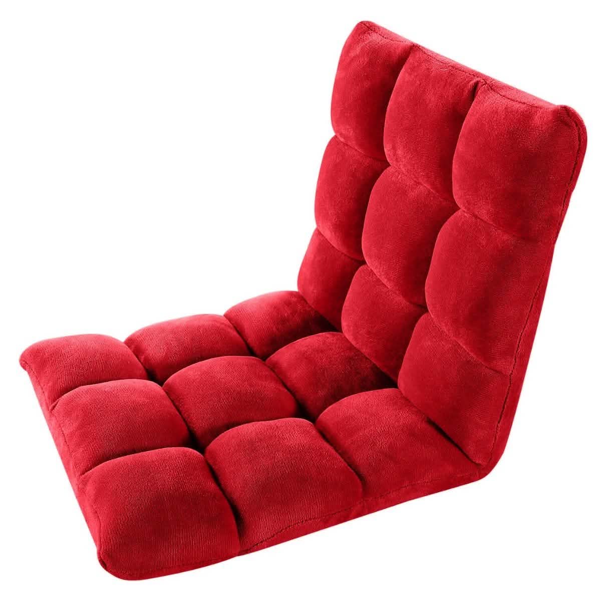 Adjustable Recliner Rocker Memory Foam Floor Ergonomic Gaming Chair Furniture & Decor Red - DailySale