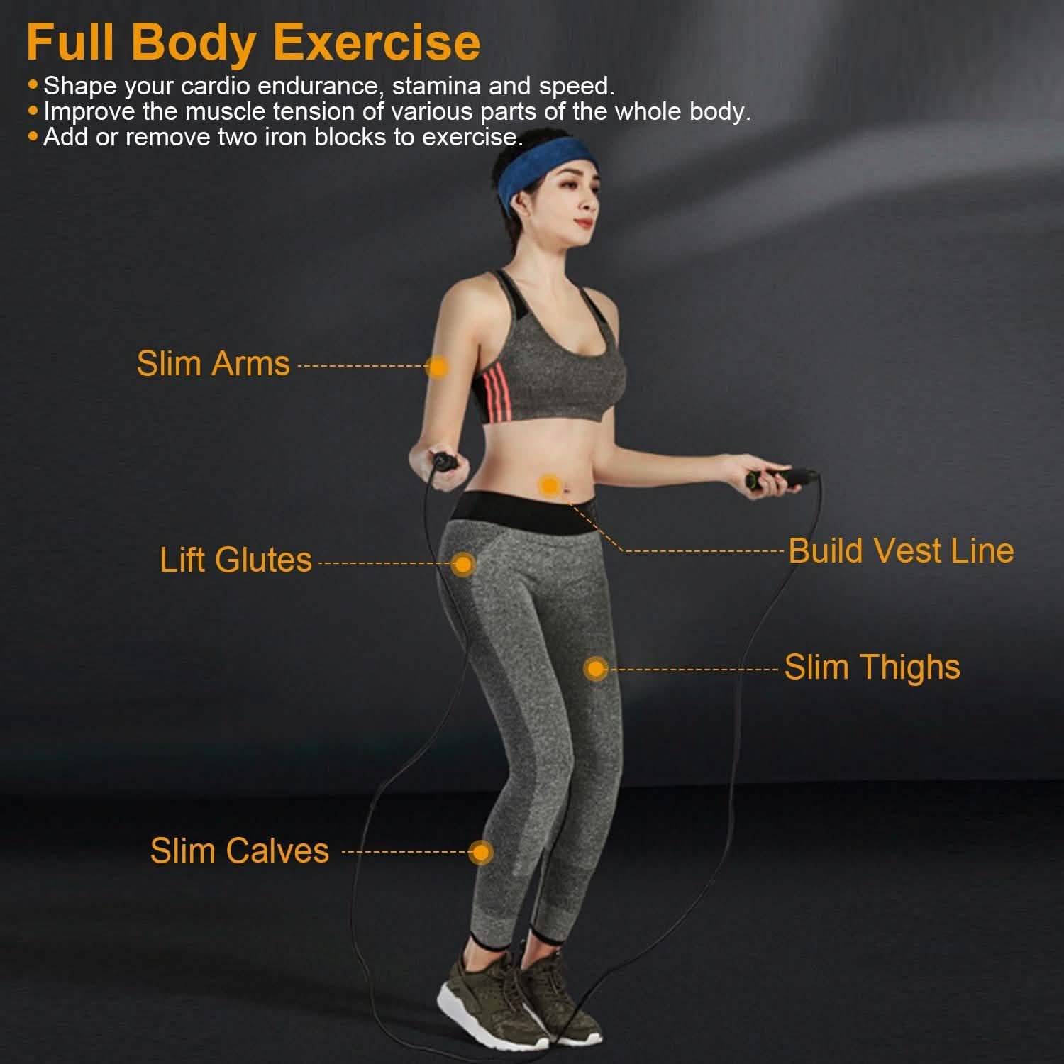 Adjustable Steel Wire Jumping Ropes Fitness - DailySale