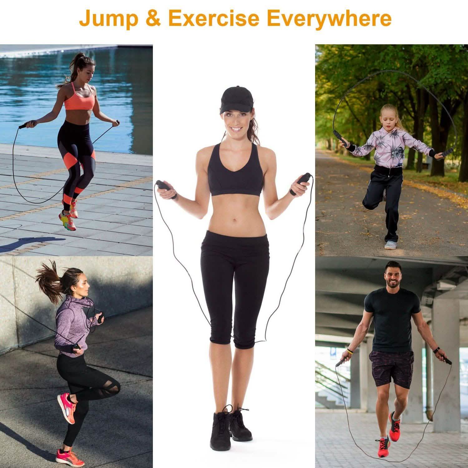 Adjustable Steel Wire Jumping Ropes Fitness - DailySale