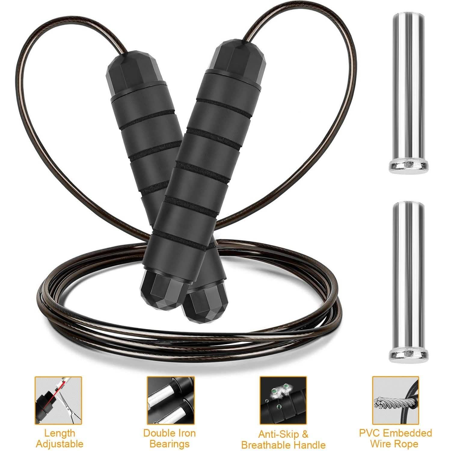 Adjustable Steel Wire Jumping Ropes Fitness - DailySale