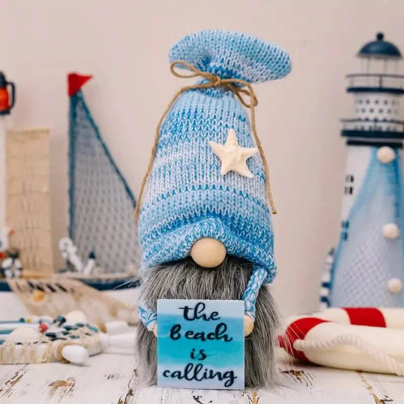 Adorable Ocean Gnome Plush Doll Furniture & Decor The beach is calling - DailySale