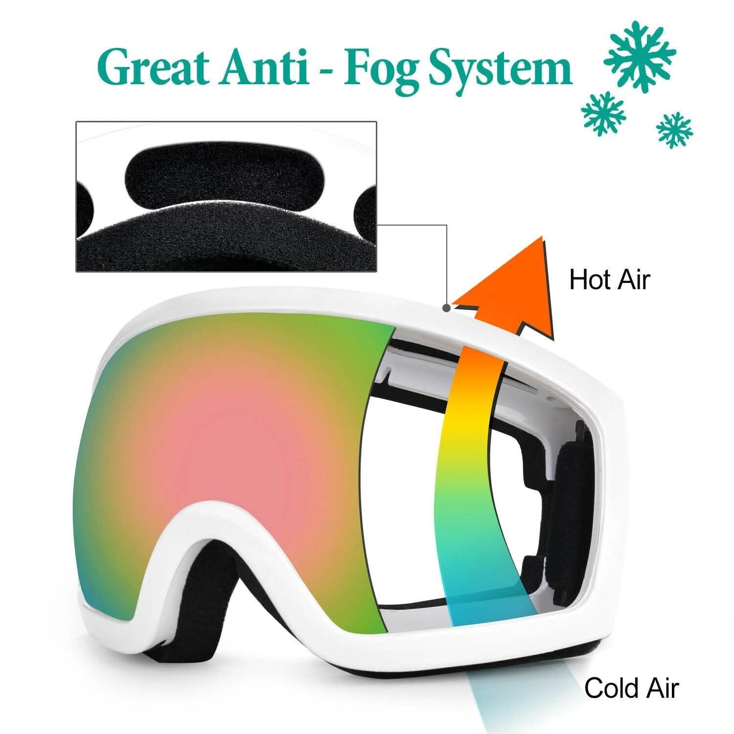 Adult Winter Ski Goggles Double Lens Eyewear Sunglasses Sports & Outdoors - DailySale