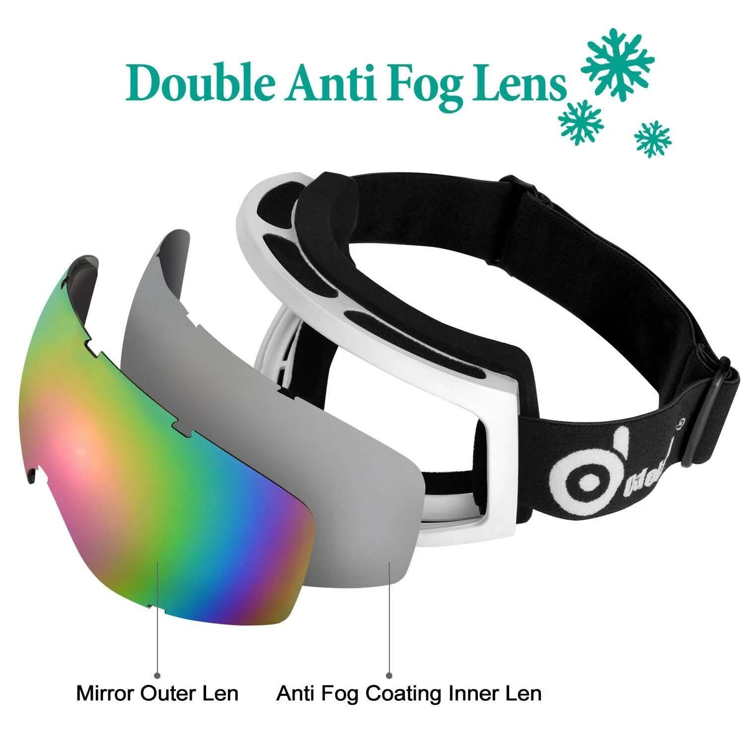 Adult Winter Ski Goggles Double Lens Eyewear Sunglasses Sports & Outdoors - DailySale