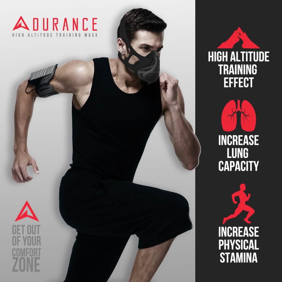 Adurance High Altitude Training Mask for Men and Women Wellness & Fitness - DailySale