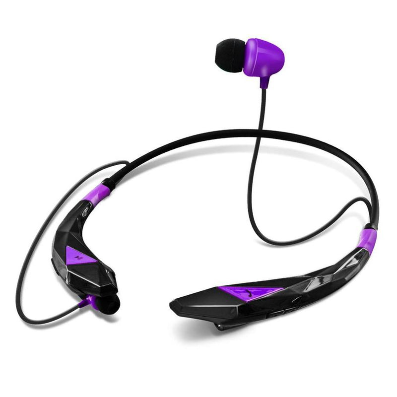Aduro Amplify Pro Stereo Wireless Headset Headphones & Speakers Purple - DailySale