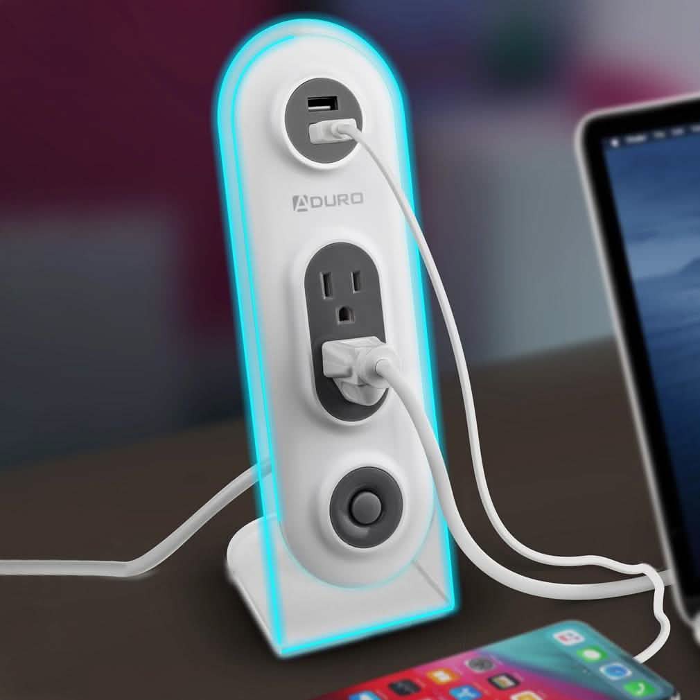 Aduro Surge Duo Dual USB & Dual Surge Charging Station Gadgets & Accessories - DailySale