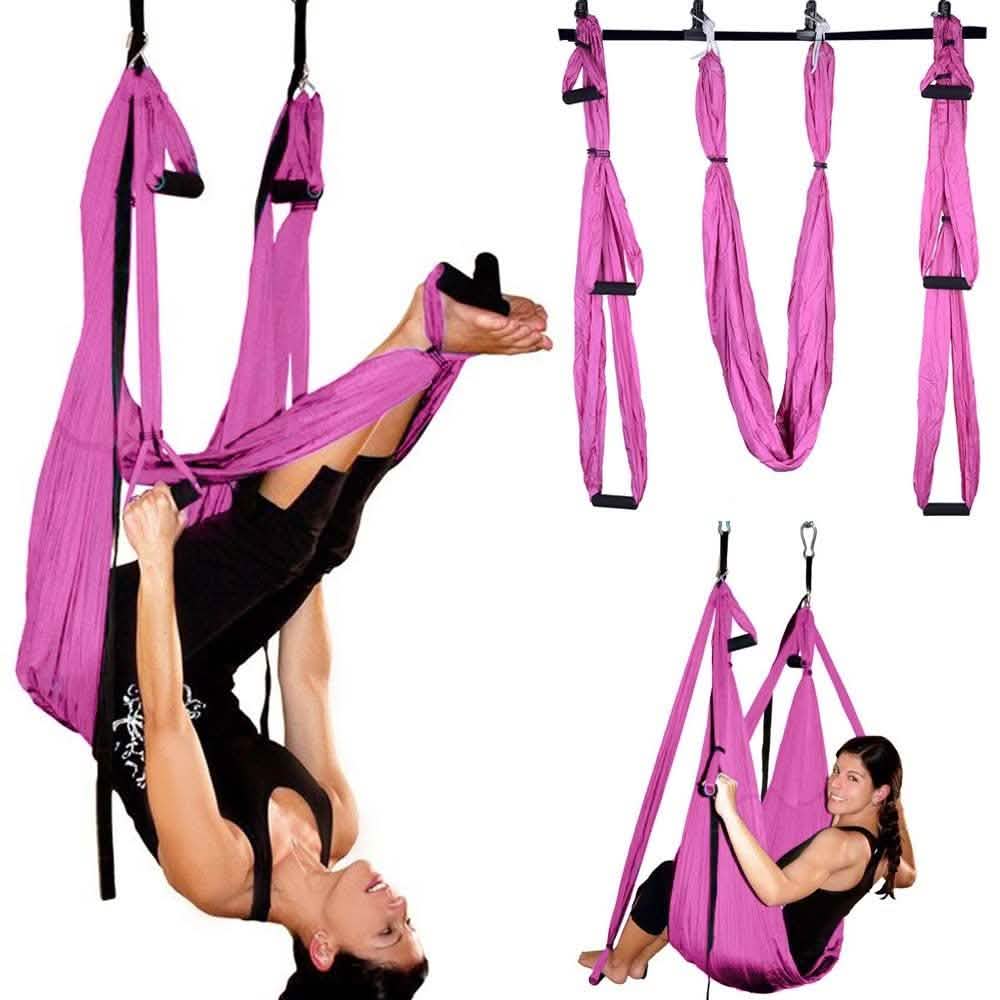 Aerial Yoga Swing Hammock Anti Gravity Fitness Inversion Yoga Trapeze Sling Prop Fitness - DailySale