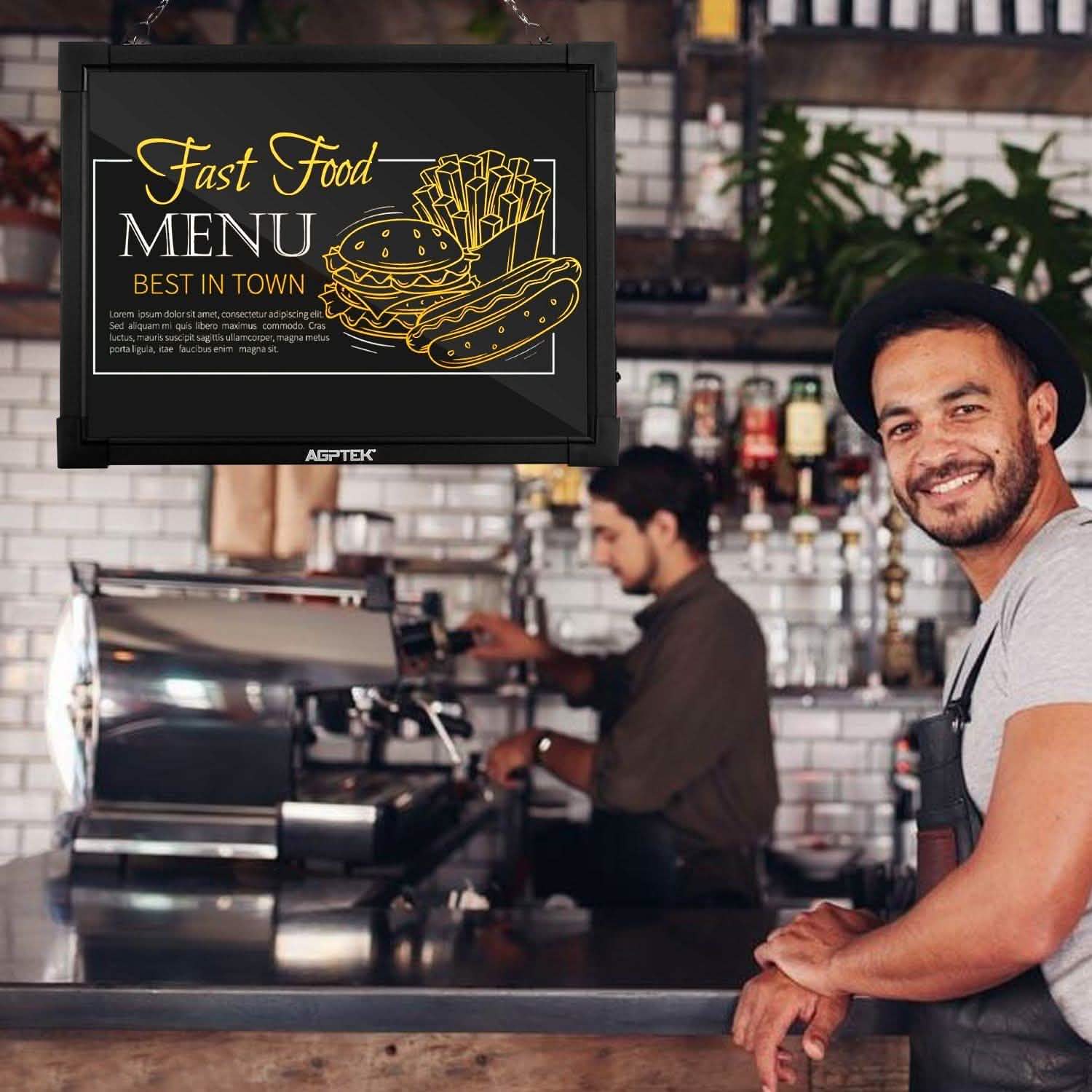 AGPtek 24"×16" LED Message Board Illuminated Erasable with Remote Control Everything Else - DailySale