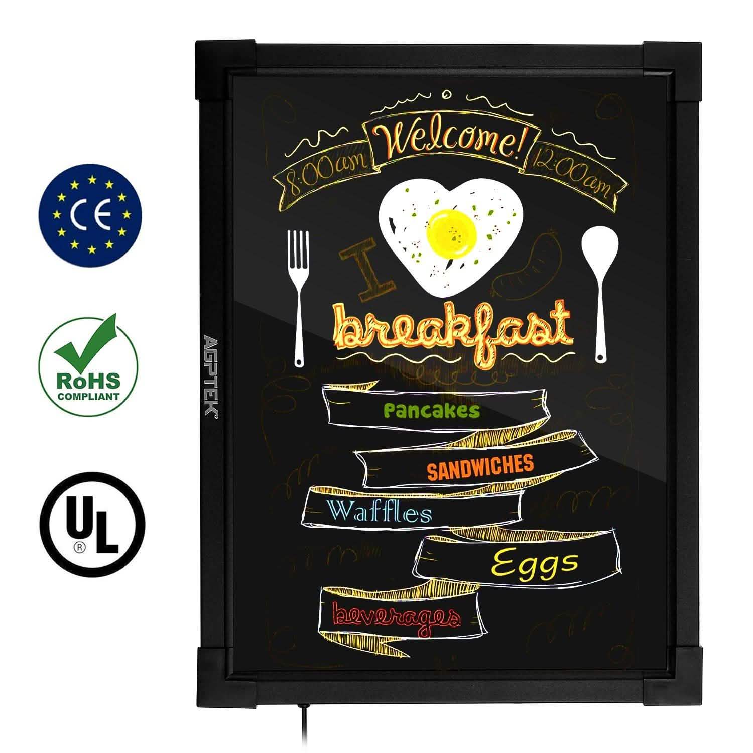 AGPtek 24"×16" LED Message Board Illuminated Erasable with Remote Control Everything Else - DailySale
