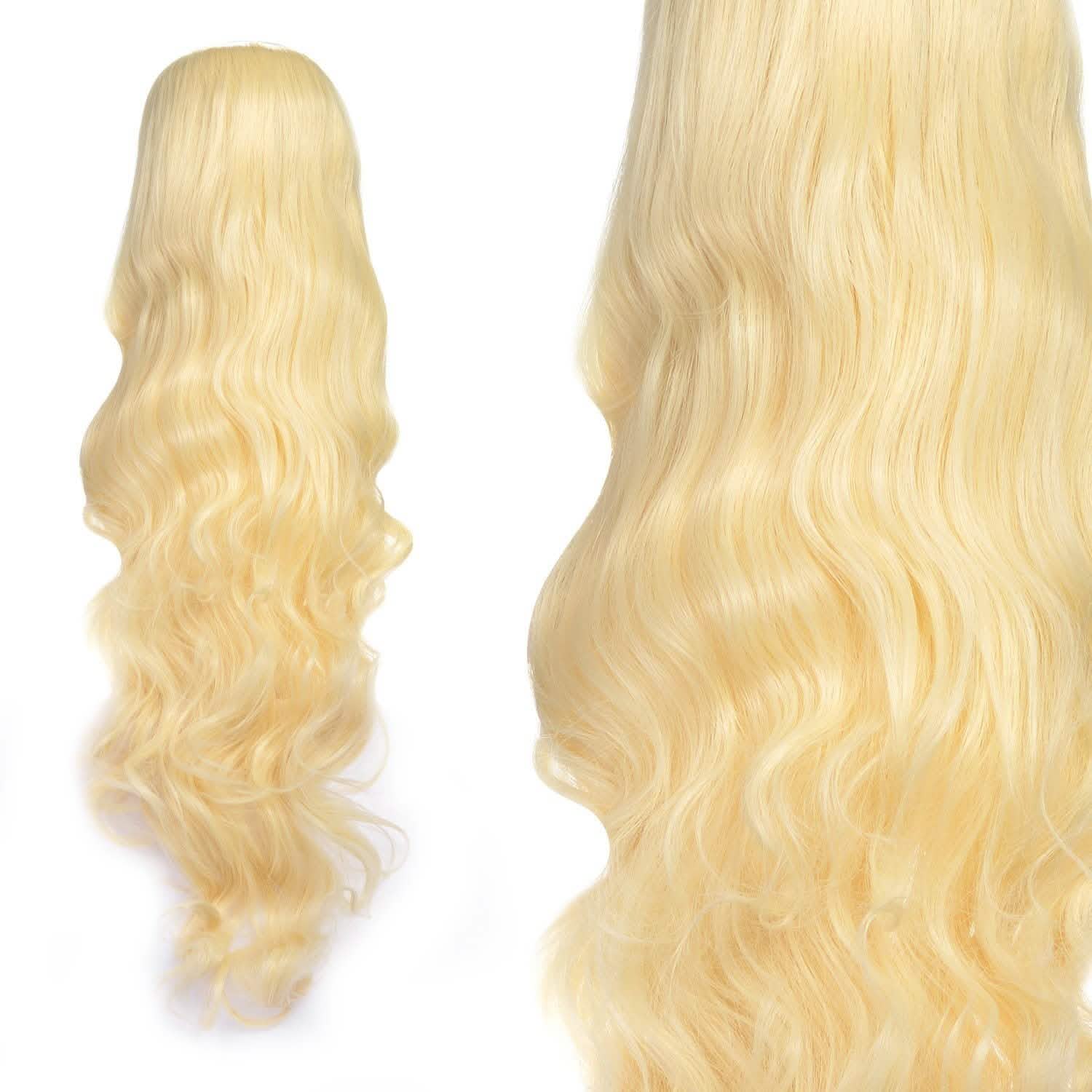 AGPTEK 33 Inch Heat Resistant Curly Wavy Long Wigs Blond Hair Beauty & Personal Care - DailySale