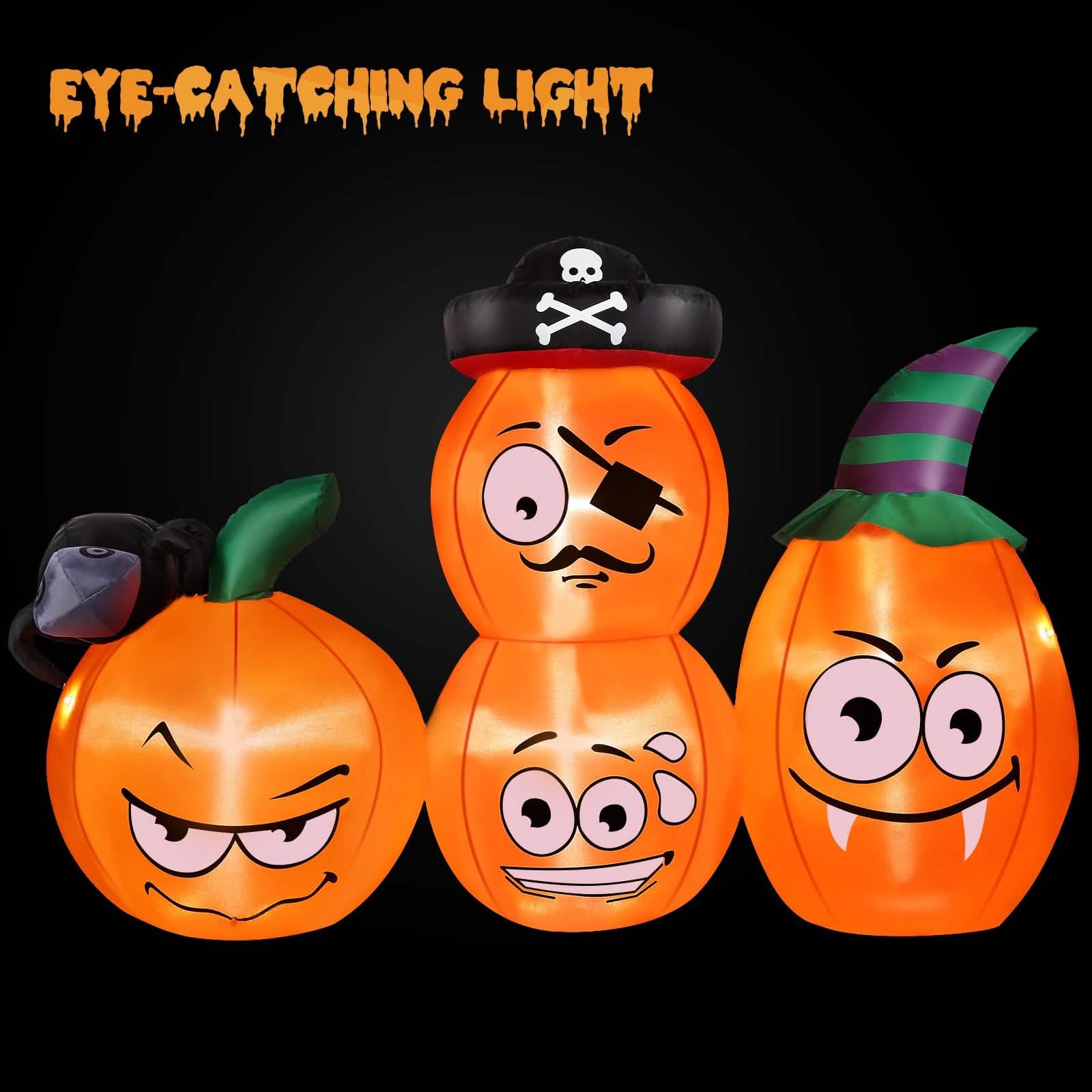 AGPTEK 4.9 Ft. Halloween Pumpkin Outdoor Decoration Holiday Decor & Apparel - DailySale