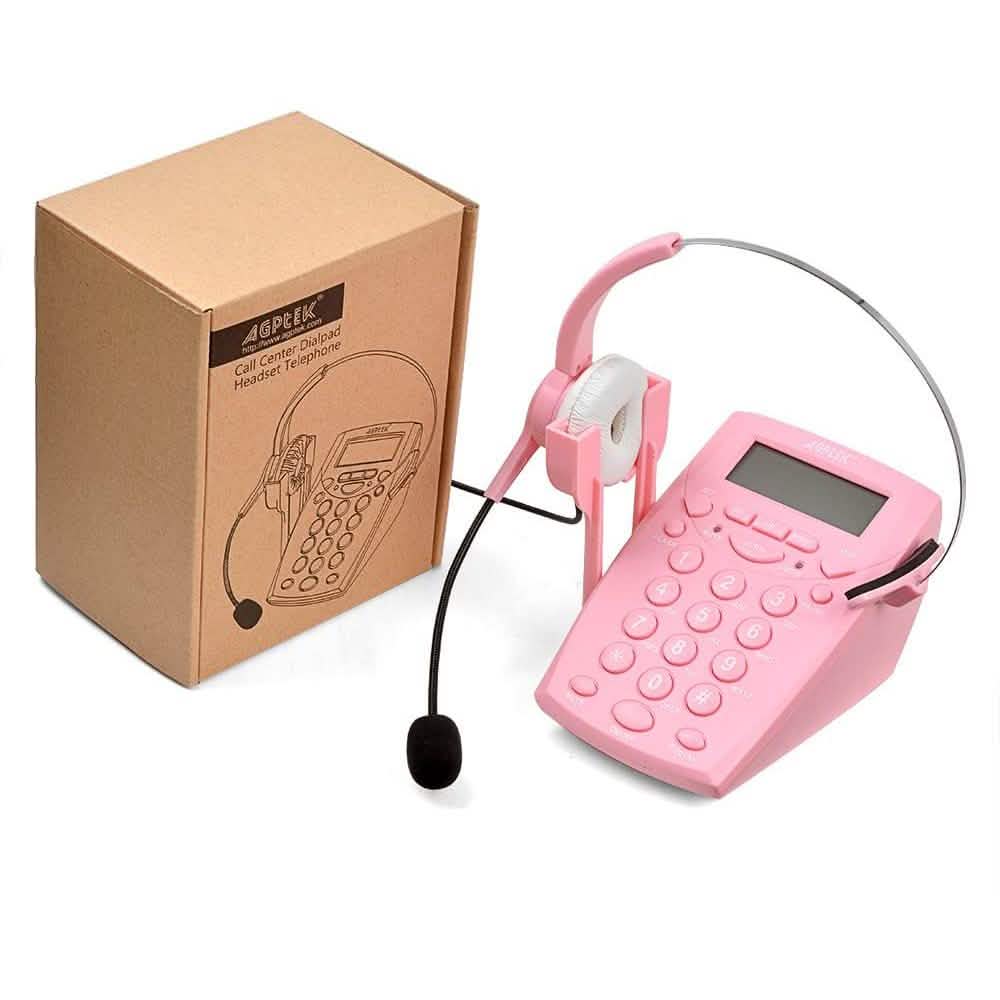 AGPtek Call Center Dialpad Corded Headset Telephone Headphones & Audio - DailySale