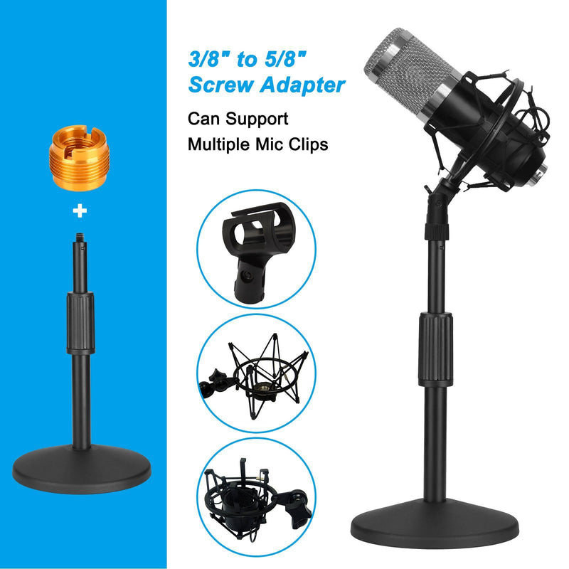 AGPtEK Desk Microphone Stand with Mic Headphones & Audio - DailySale
