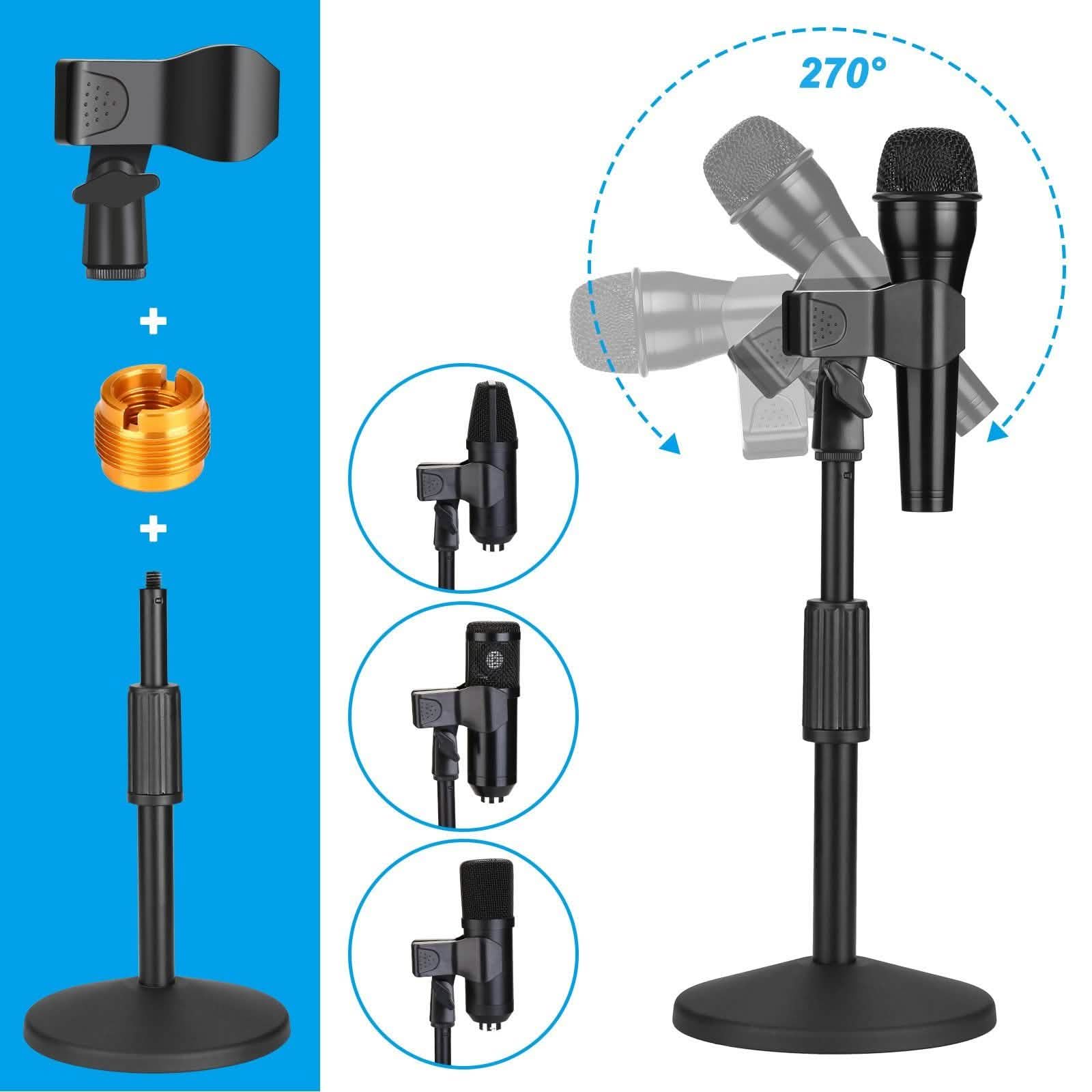 AGPtEK Desk Microphone Stand with Mic Headphones & Audio - DailySale